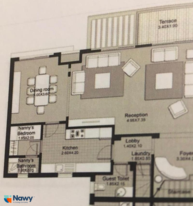 Floor plan for duplex at Eastown Residence