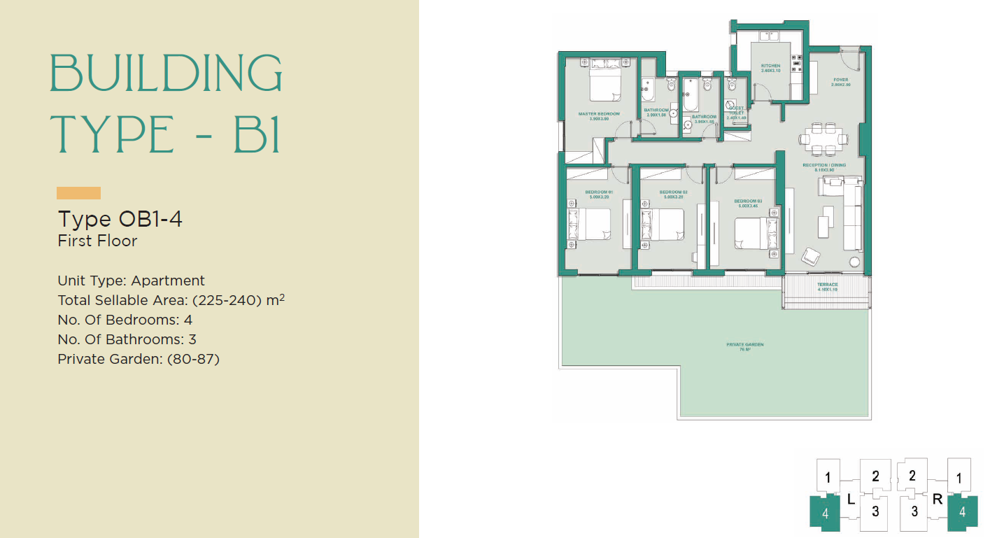 Floor plan for apartment at Jade Park