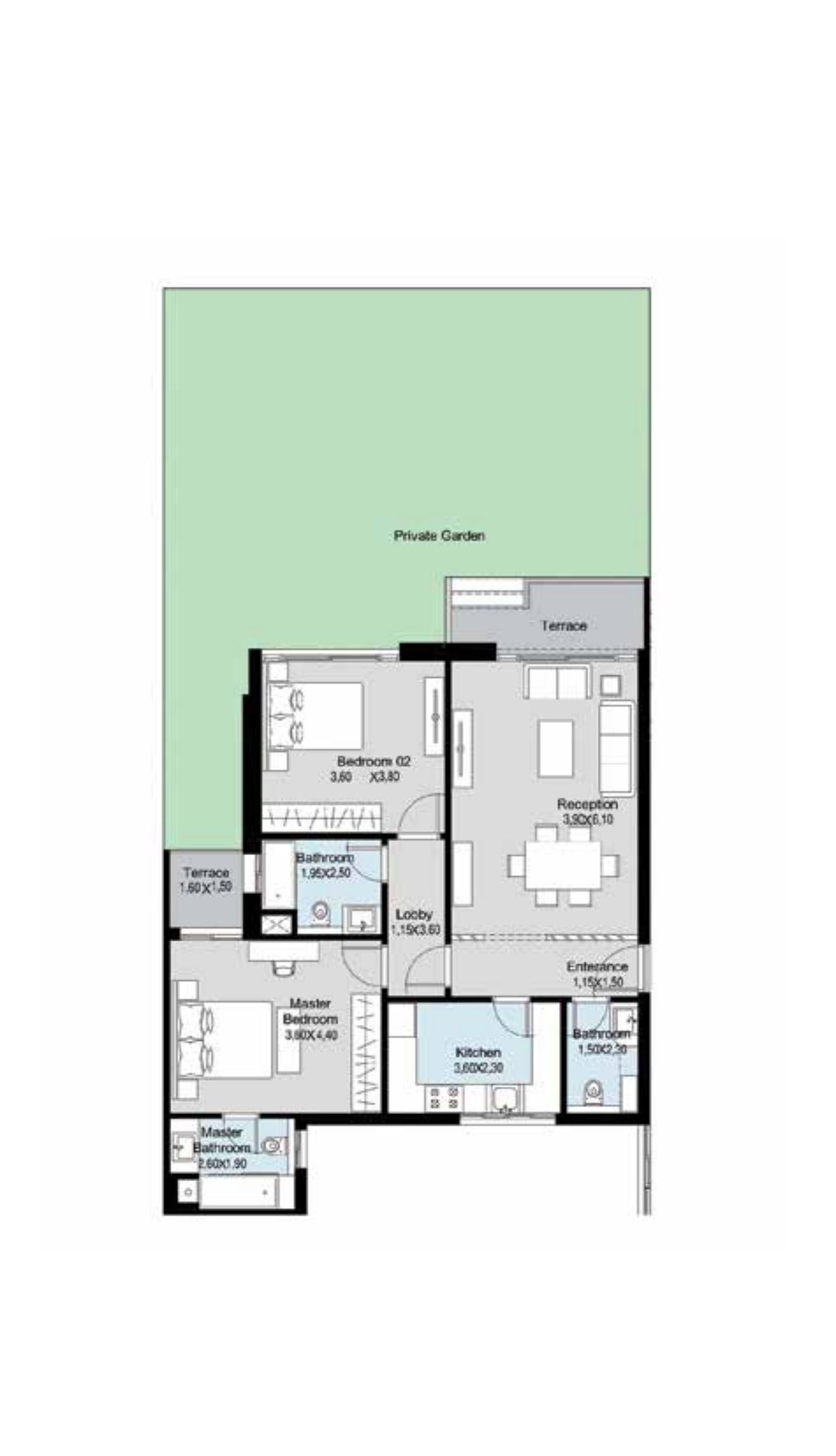 Floor plan for apartment at Scenario
