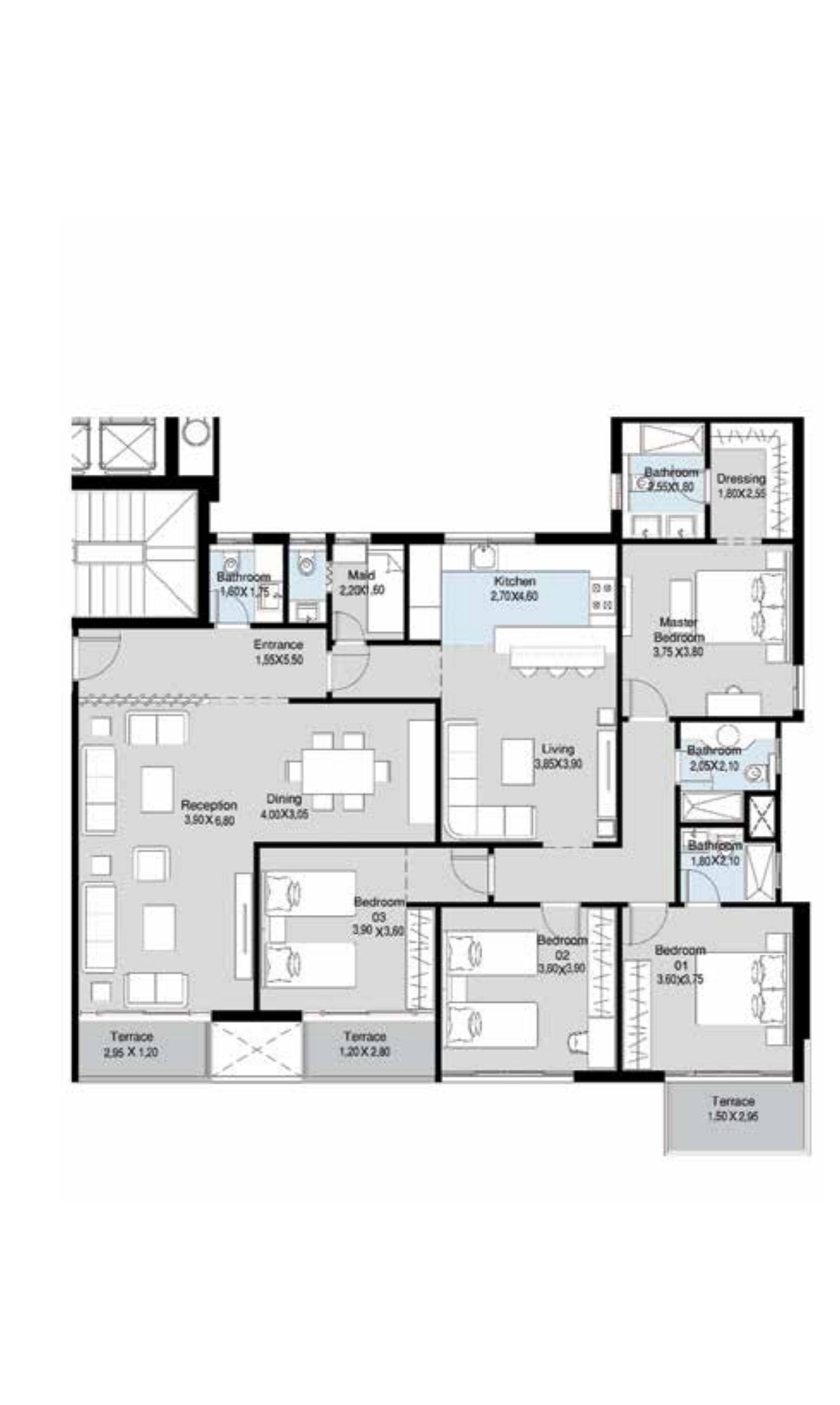 Floor plan for apartment at Scenario