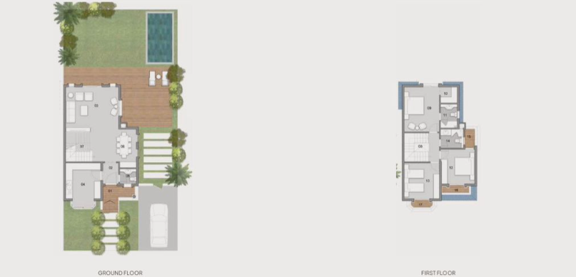 Floor plan for duplex at Kings Way
