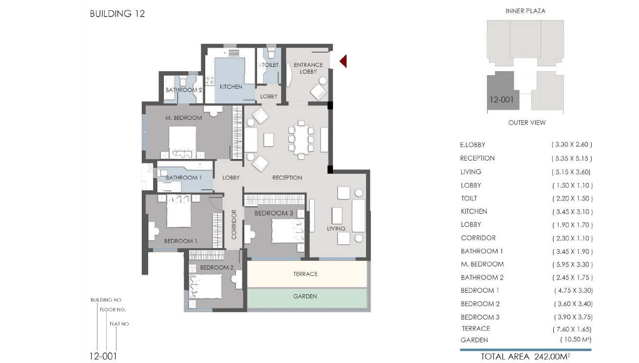 Floor plan for apartment at RIVAN