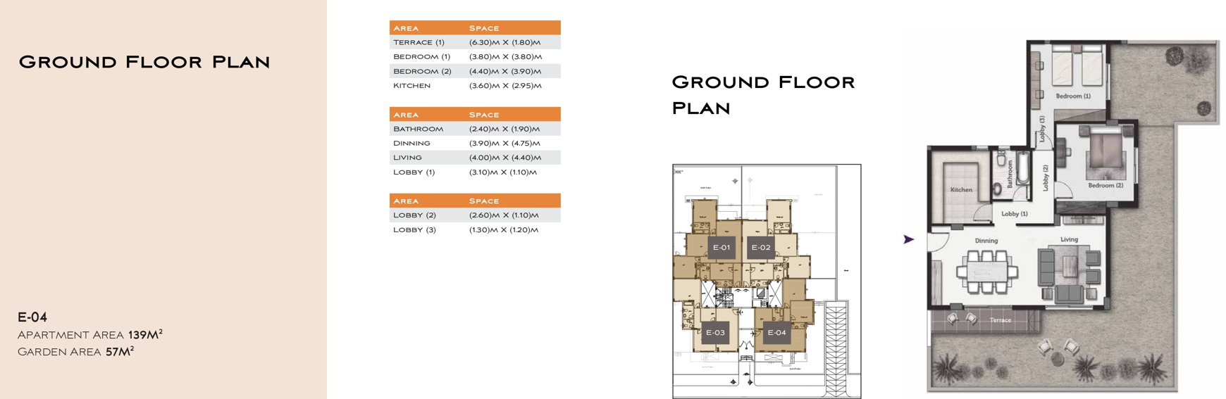 Floor plan for apartment at Galleria Residence