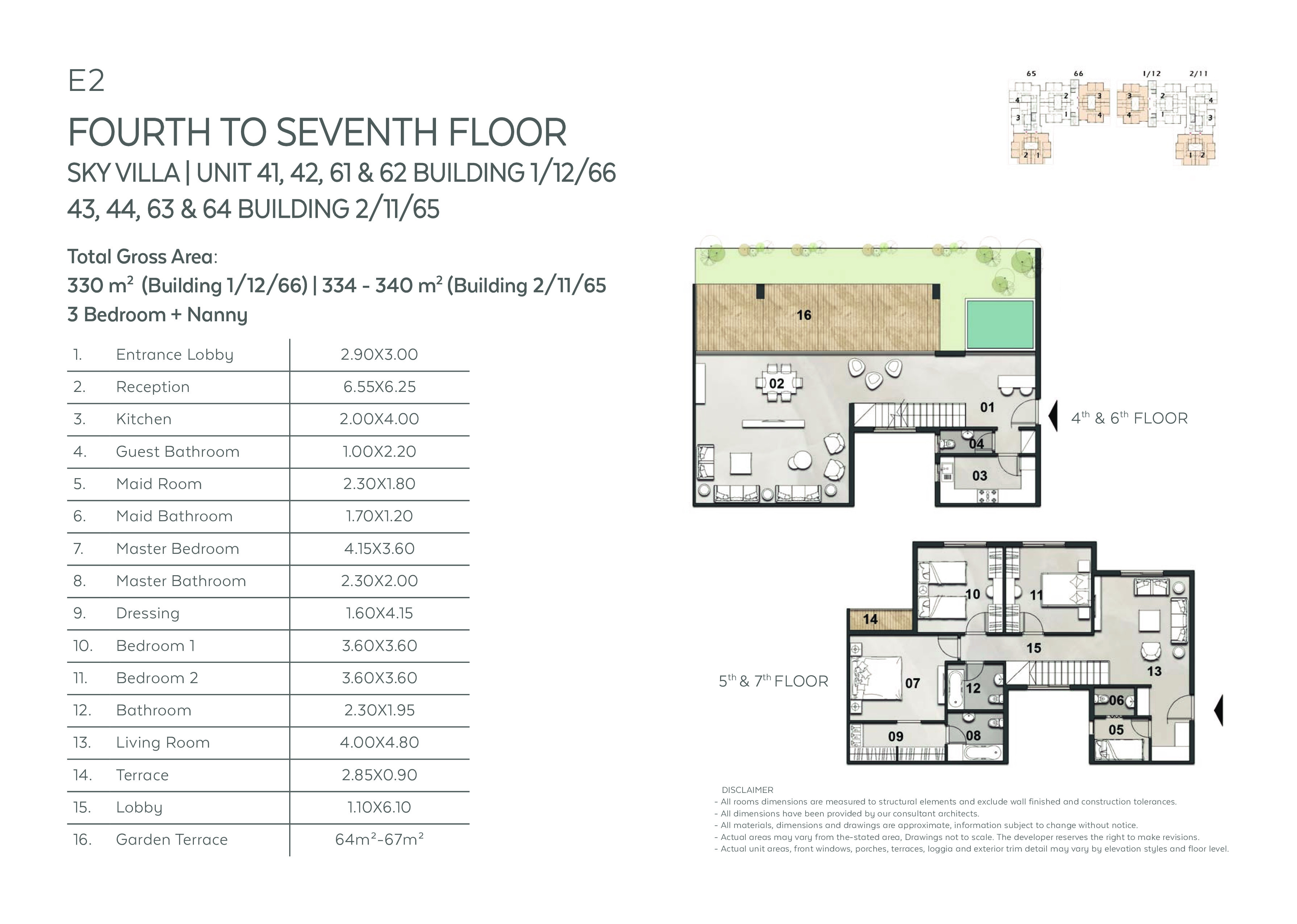 Floor plan for duplex at Vinci