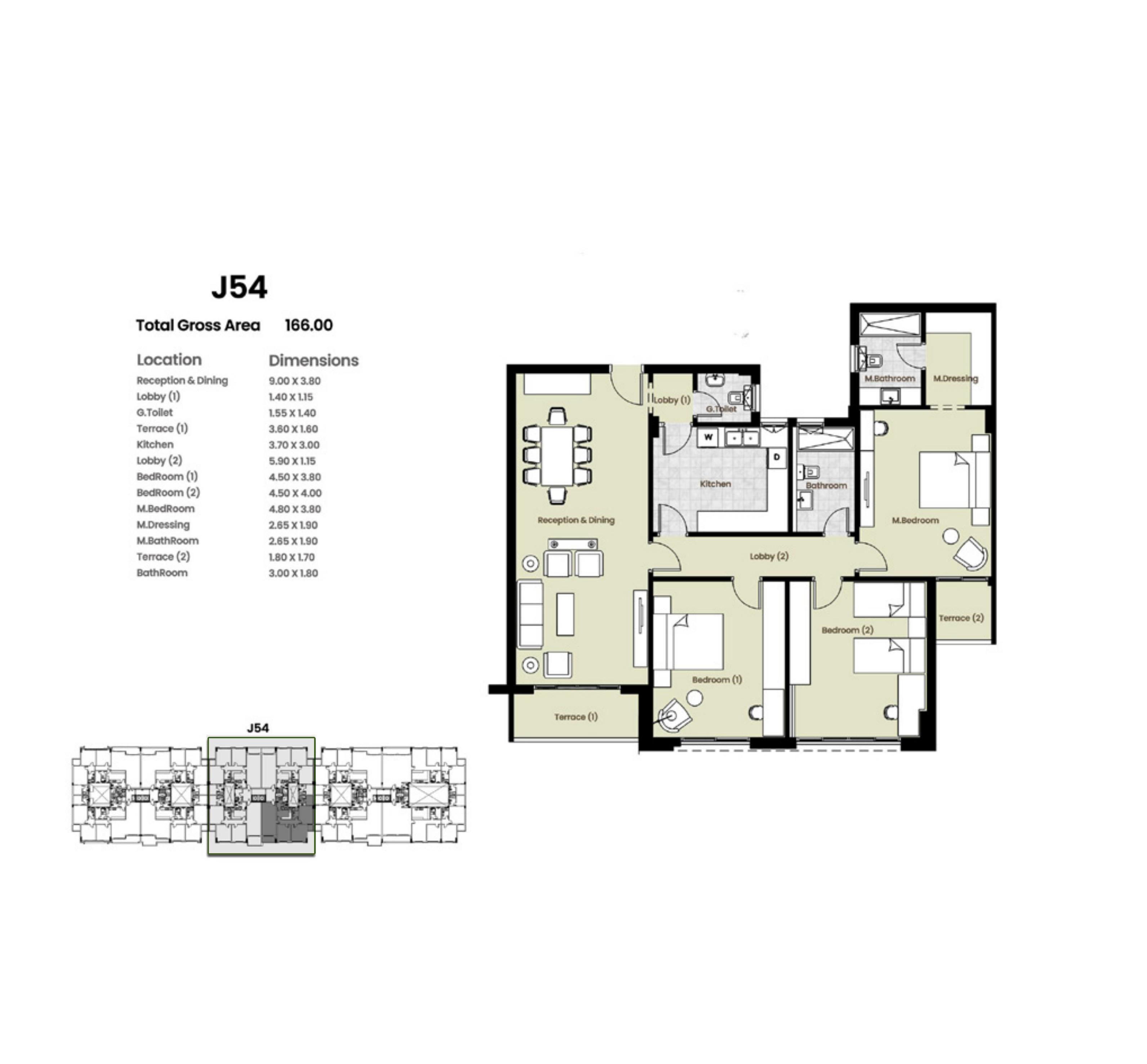 Floor plan for apartment at Azad Views