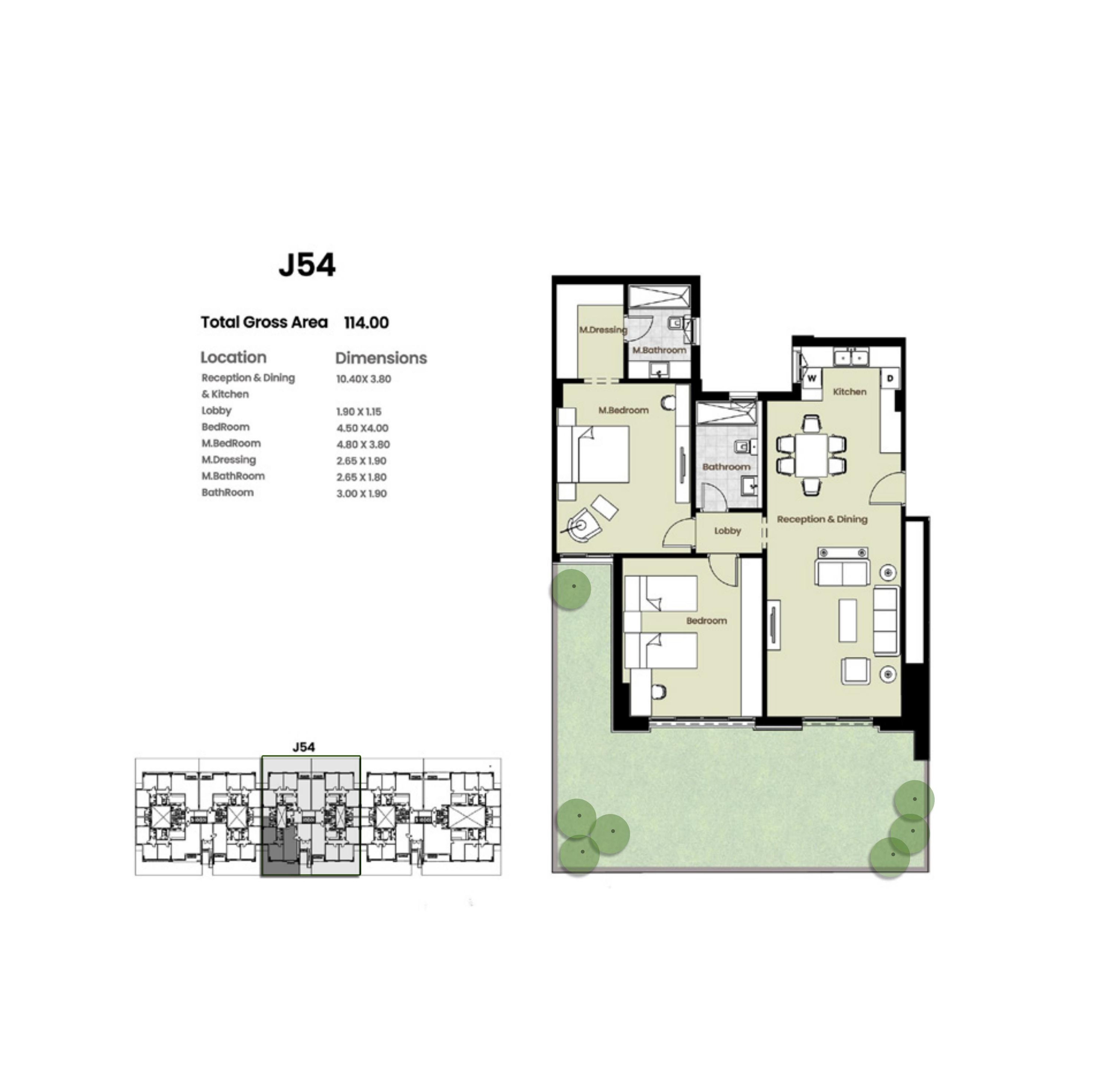 Floor plan for apartment at Azad Views