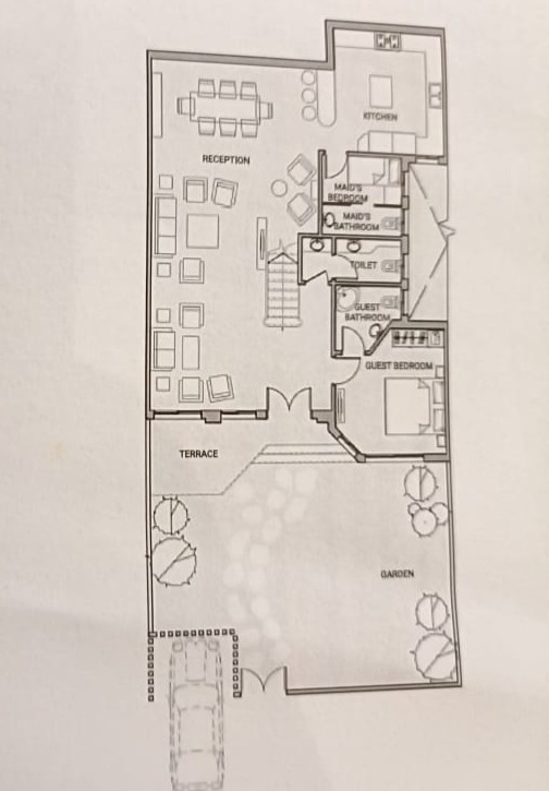 Floor plan for duplex at Sarai