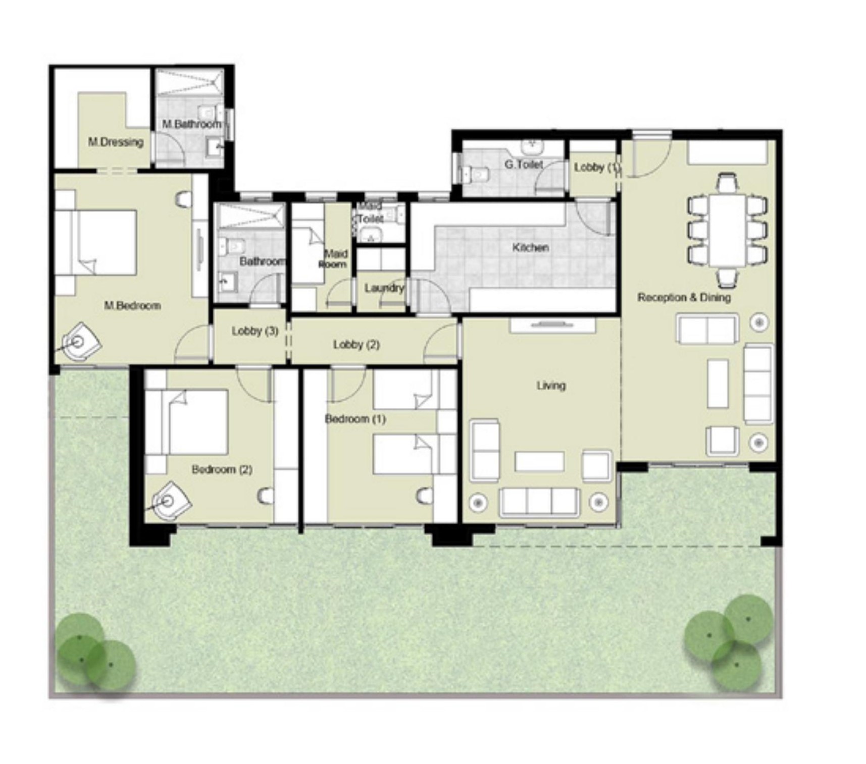 Floor plan for apartment at Azad Views