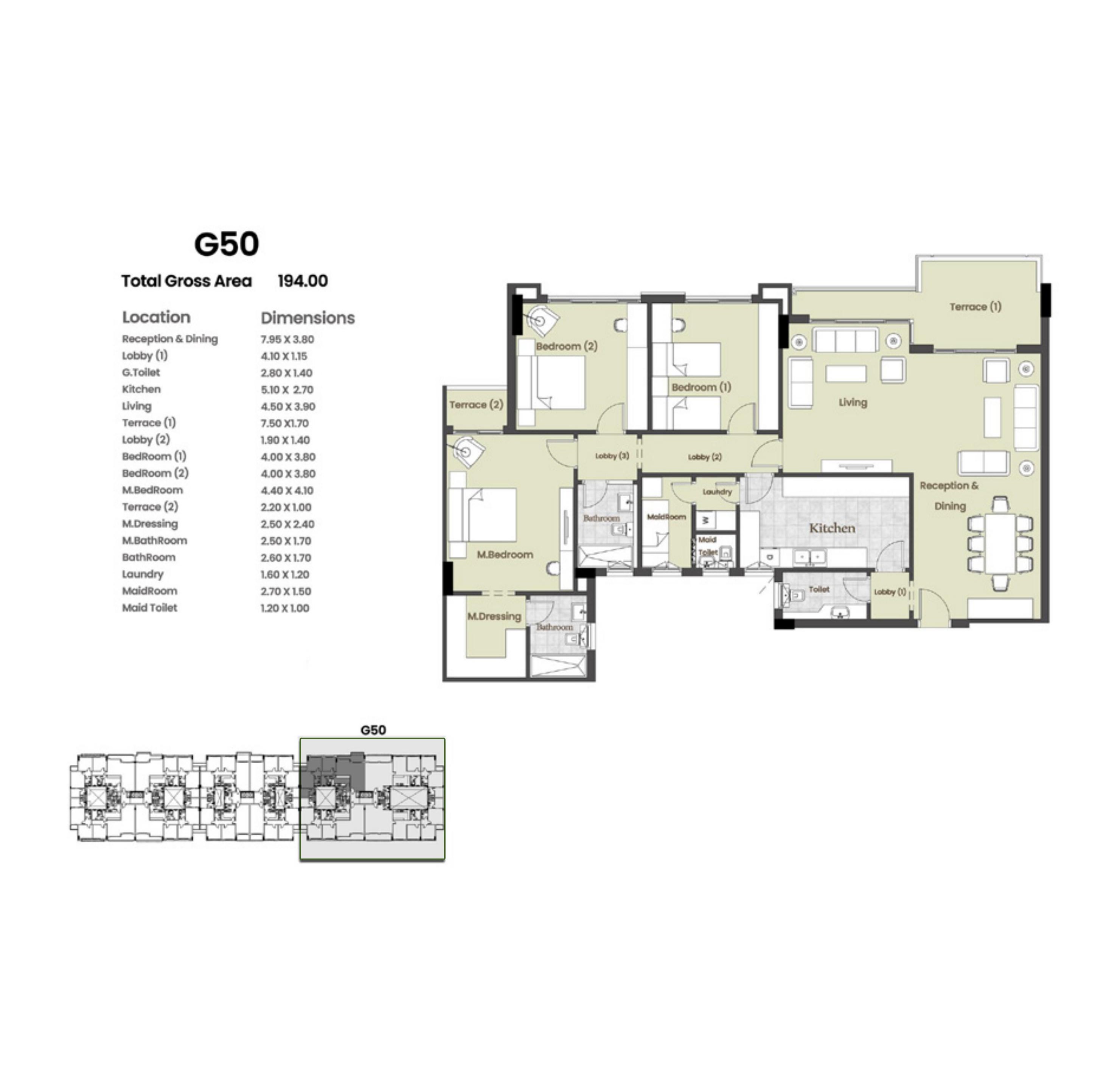 Floor plan for apartment at Azad Views