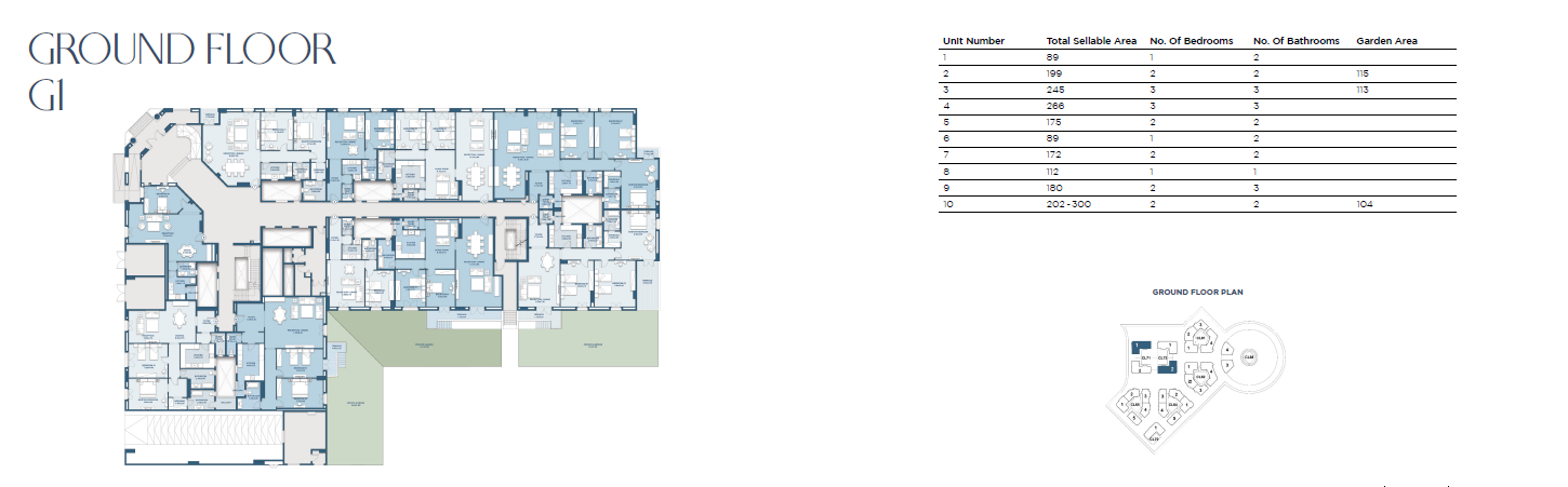 Floor plan for apartment at New Garden City