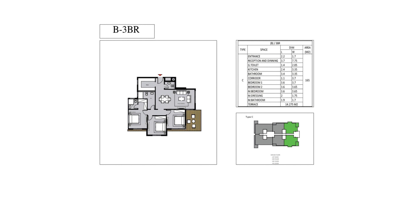 Floor plan for apartment at Nest