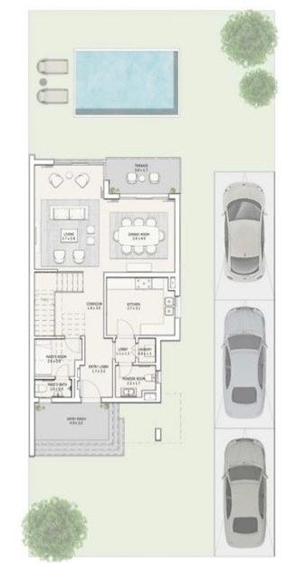 Floor plan for villa at Cairo Gate