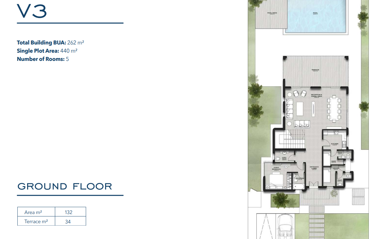 Floor plan for villa at Bianchi Ilios