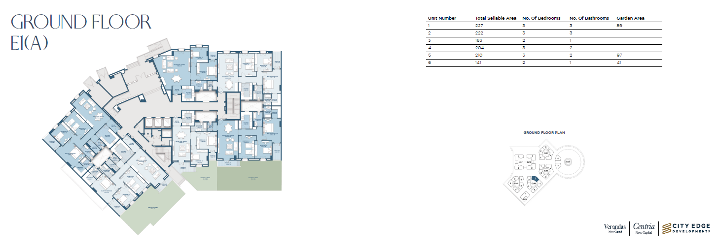Floor plan for apartment at New Garden City
