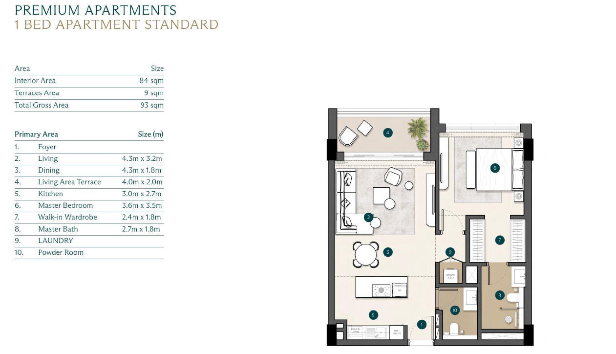 Floor plan for apartment at Ras El Hekma Egypt
