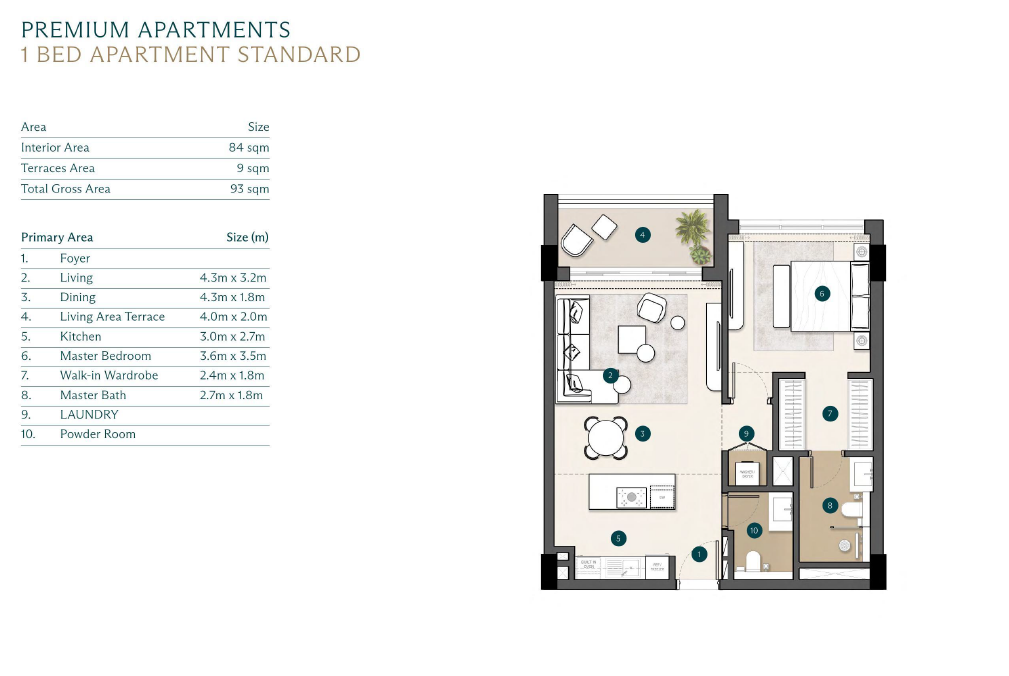 Floor plan for apartment at Ras El Hekma Egypt