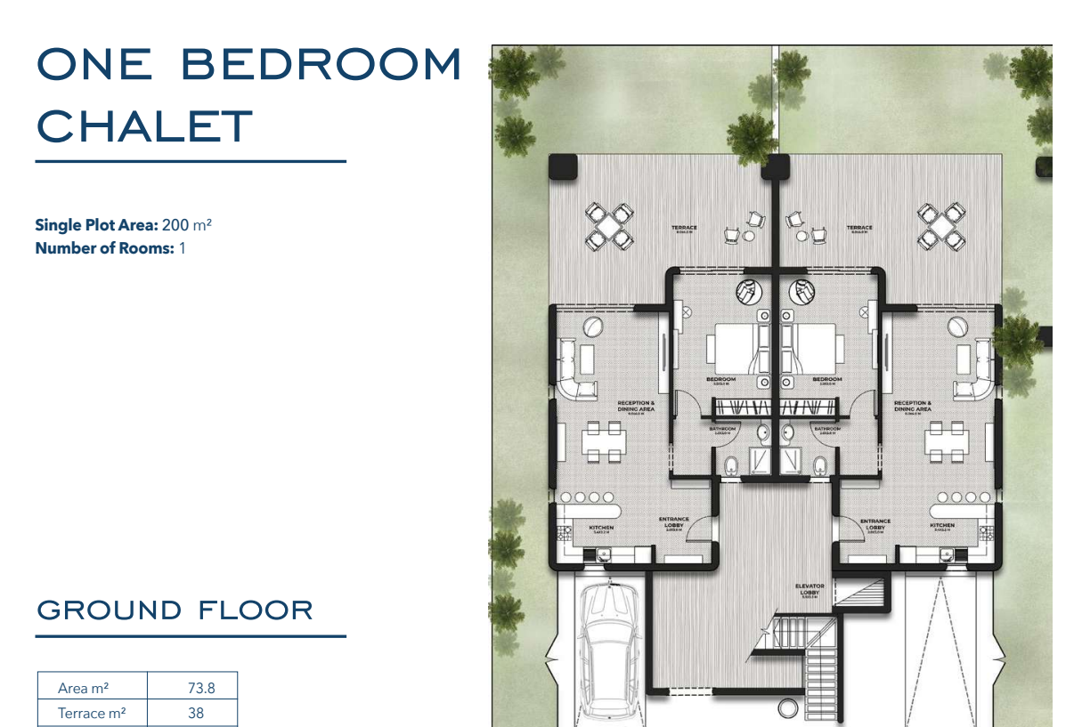 Floor plan for chalet at Bianchi Ilios