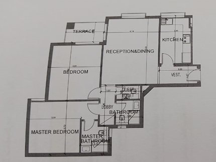 Floor plan for apartment at Parklane
