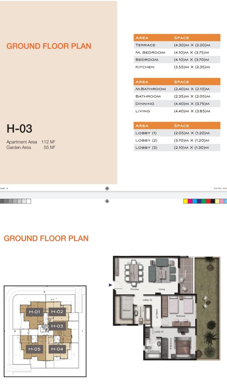 Floor plan for apartment at Galleria Residence