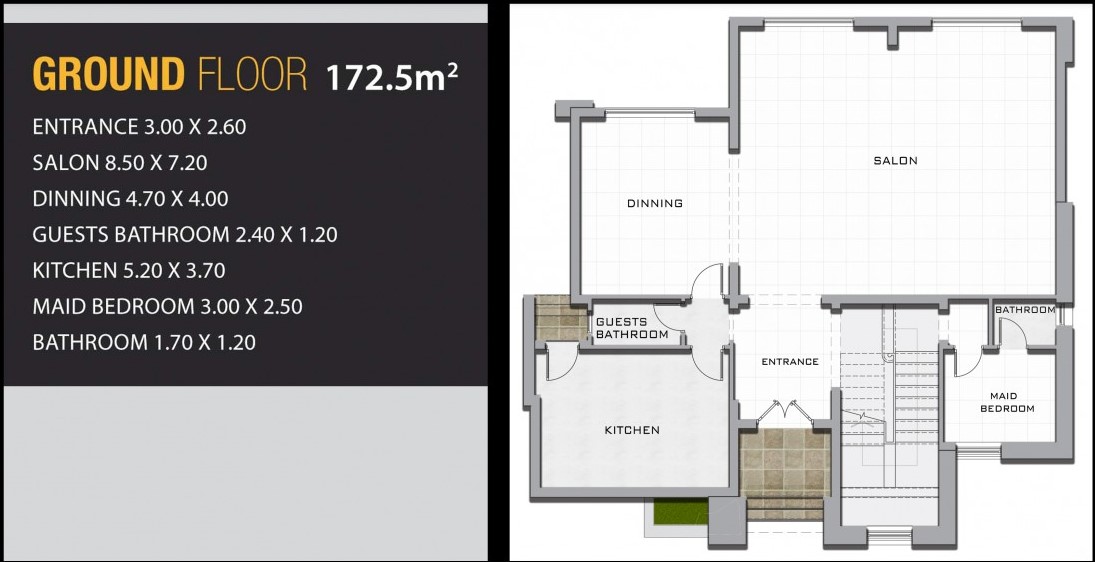 Floor plan for villa at Al Karma 4