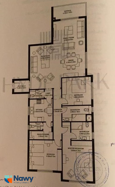 Floor plan for apartment at Hyde Park