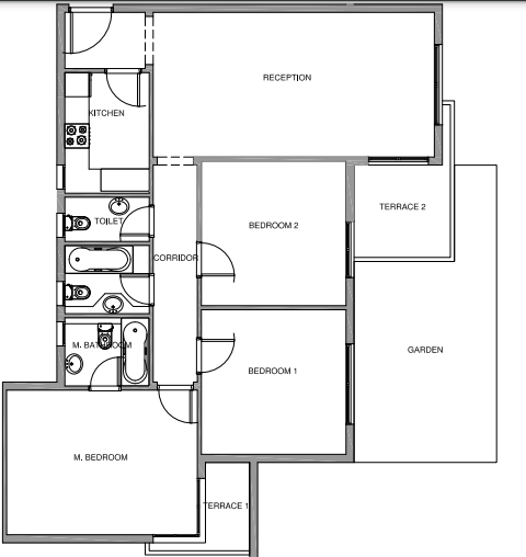 Floor plan for apartment at Mountain View iCity October