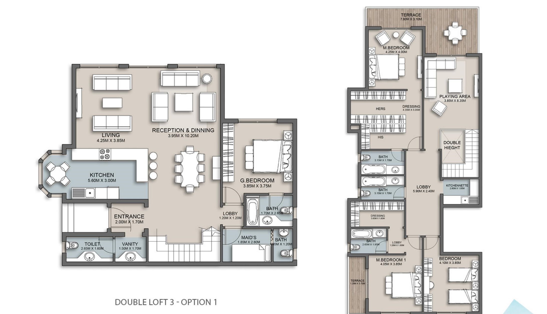 Floor plan for apartment at The Loft