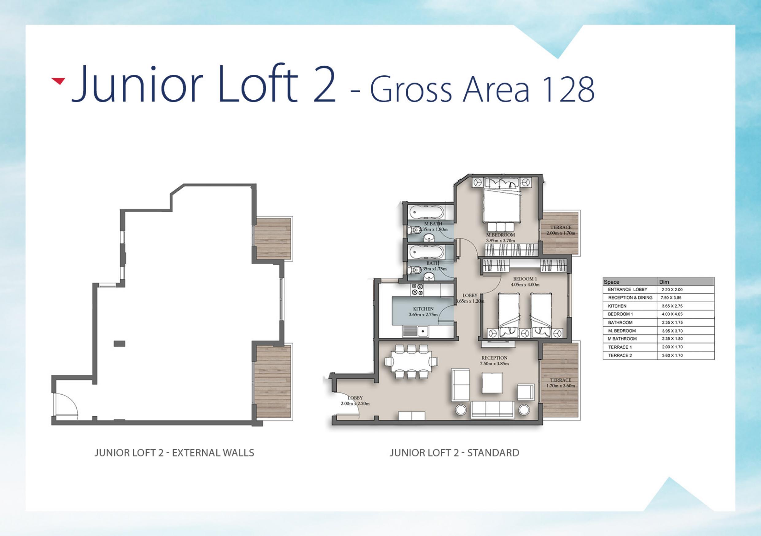 Floor plan for apartment at The Loft