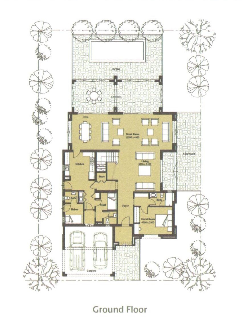 Floor plan for villa at Marassi