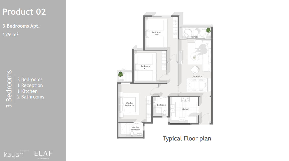 Floor plan for apartment at Aqmar