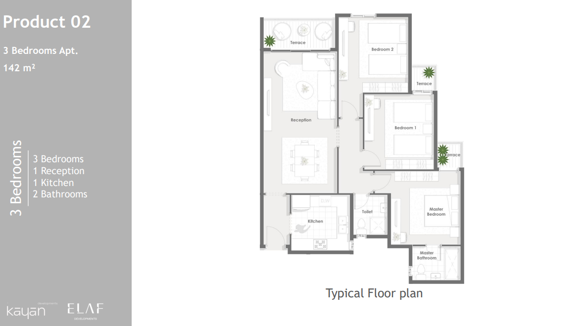 Floor plan for apartment at Aqmar