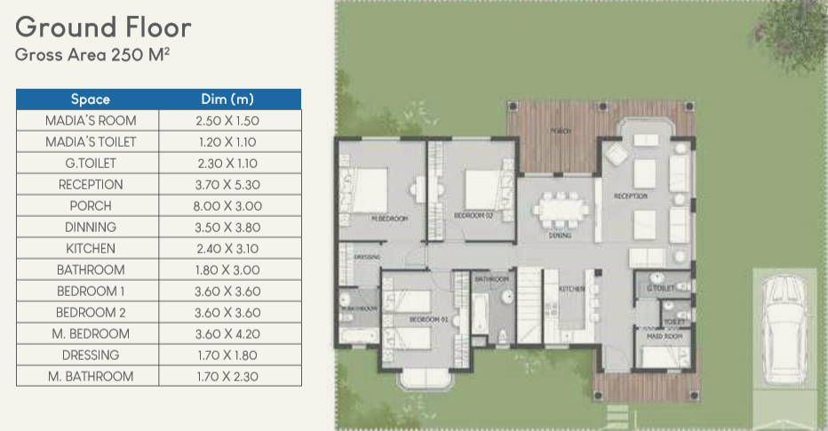 Floor plan for villa at Mountain View iCity October