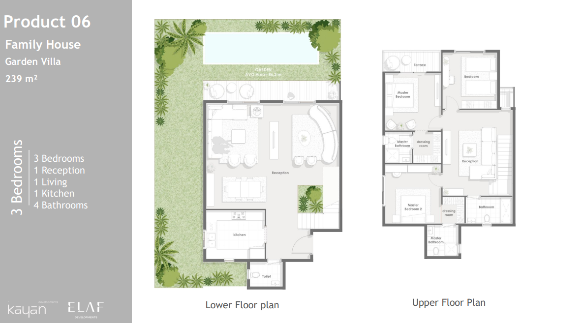 Floor plan for villa at Aqmar