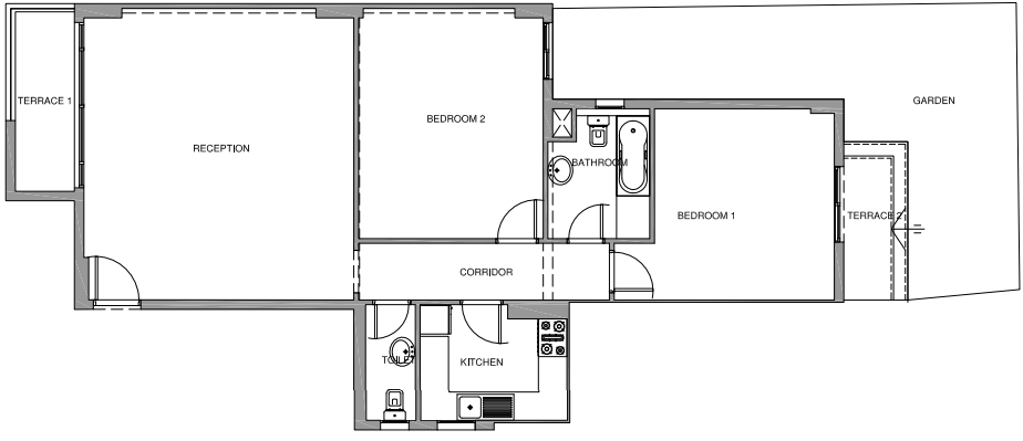Floor plan for apartment at Mountain View iCity October