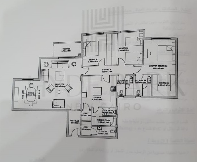 Floor plan for apartment at Hyde Park