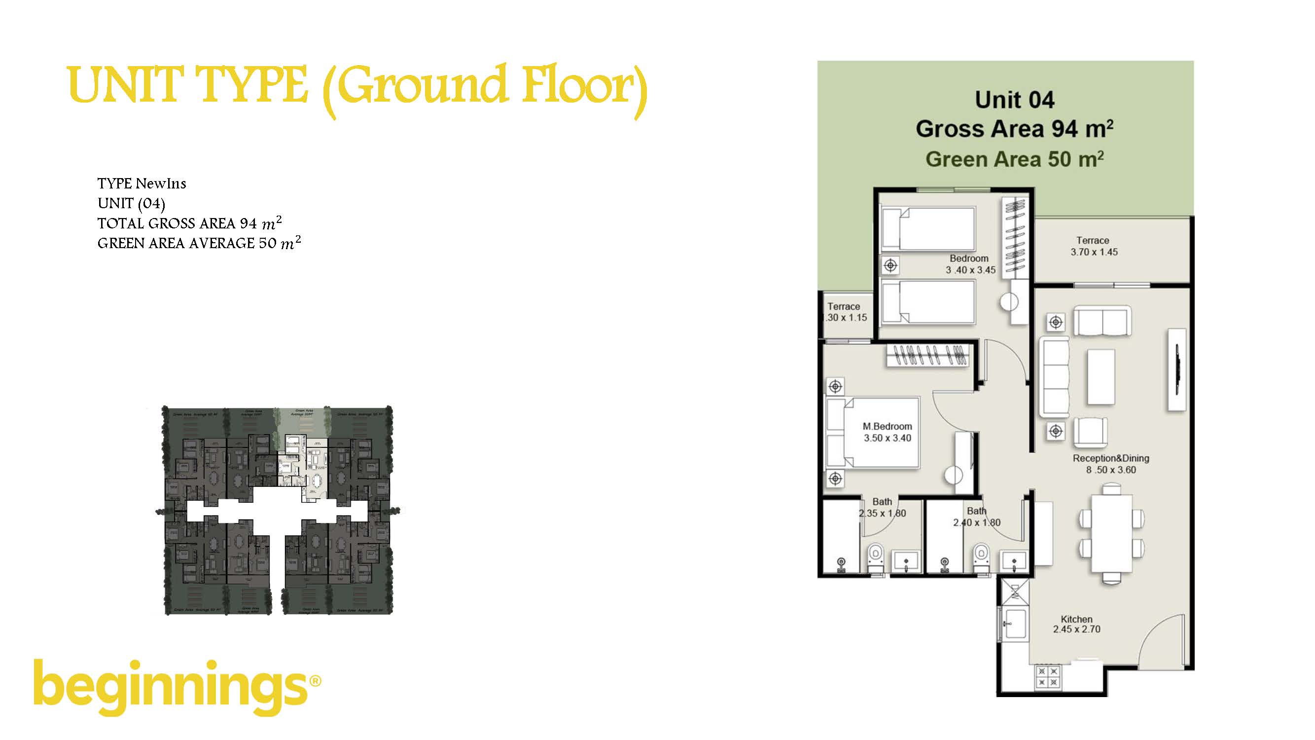 Floor plan for apartment at Beginnings
