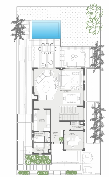 Floor plan for villa at Stei8ht