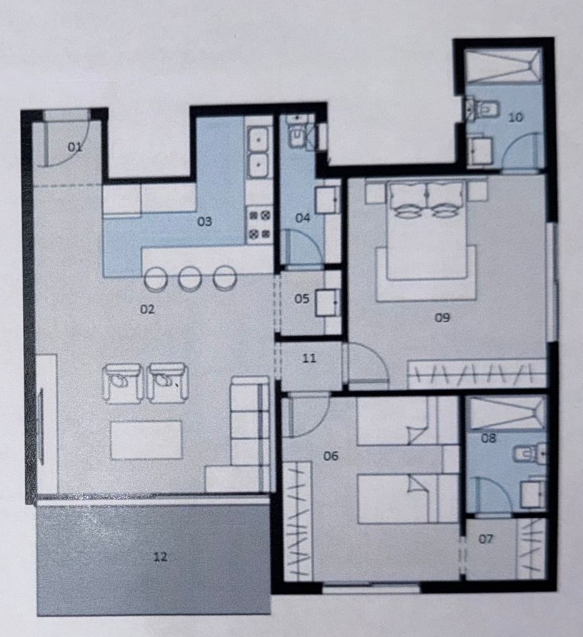 Floor plan for apartment at Red