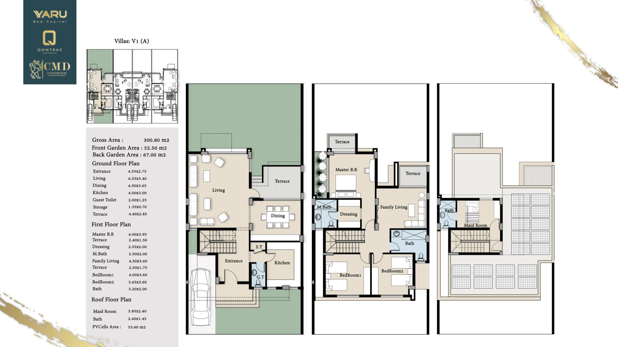 Floor plan for townhouse at Yaru