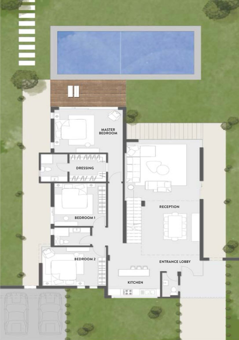 Floor plan for villa at Novella