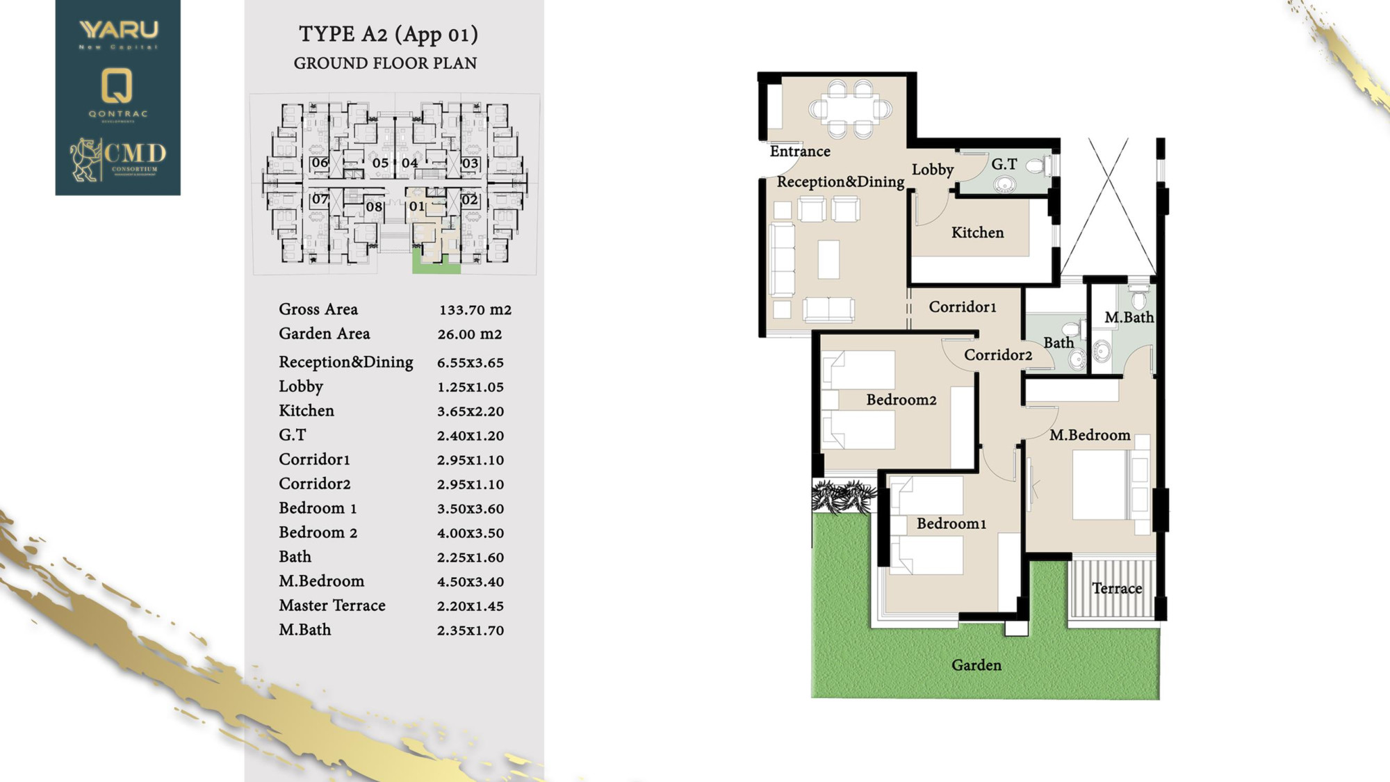 Floor plan for apartment at Yaru