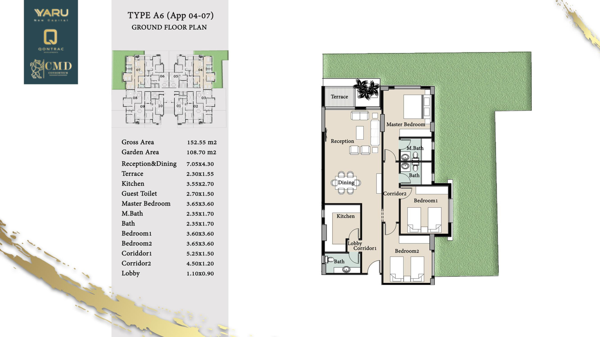 Floor plan for apartment at Yaru