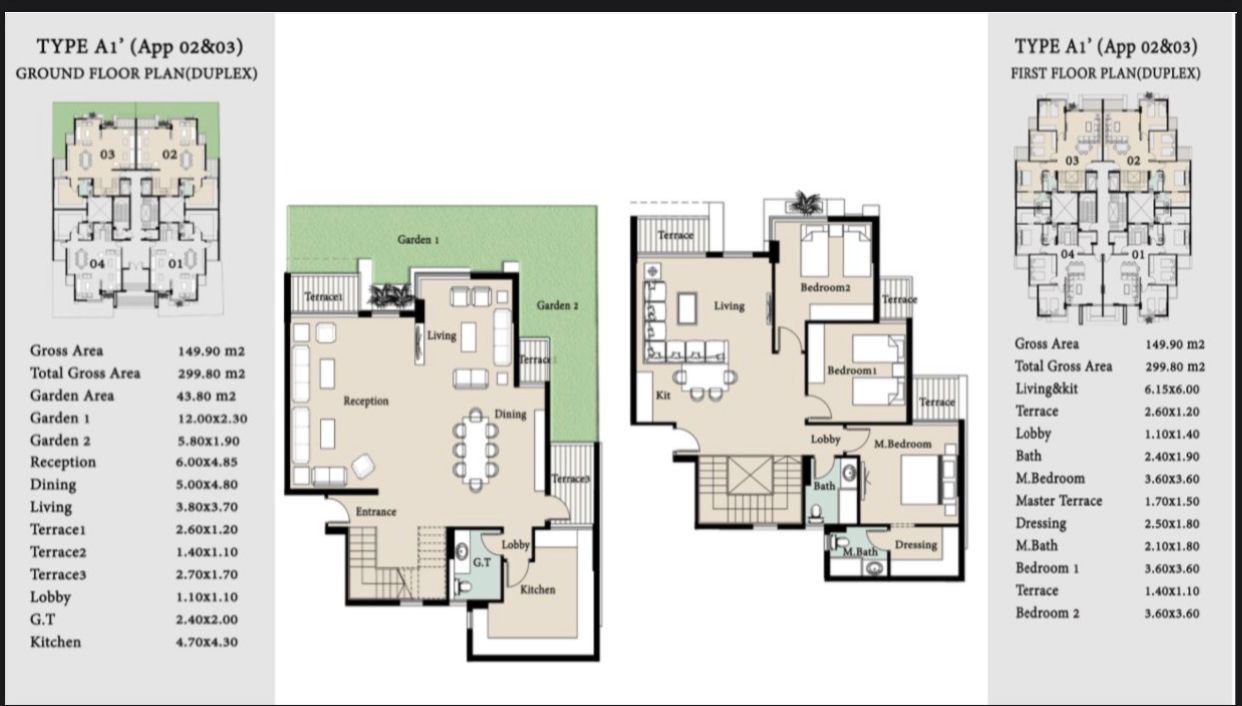 Floor plan for duplex at Yaru