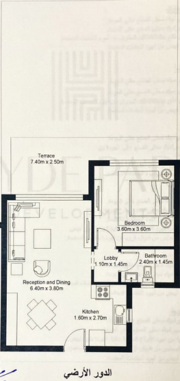 Floor plan for chalet at Hyde Park North - Seashore