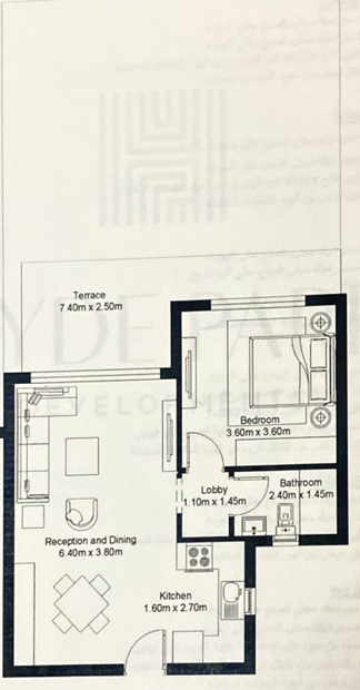 Floor plan for chalet at Hyde Park North - Seashore