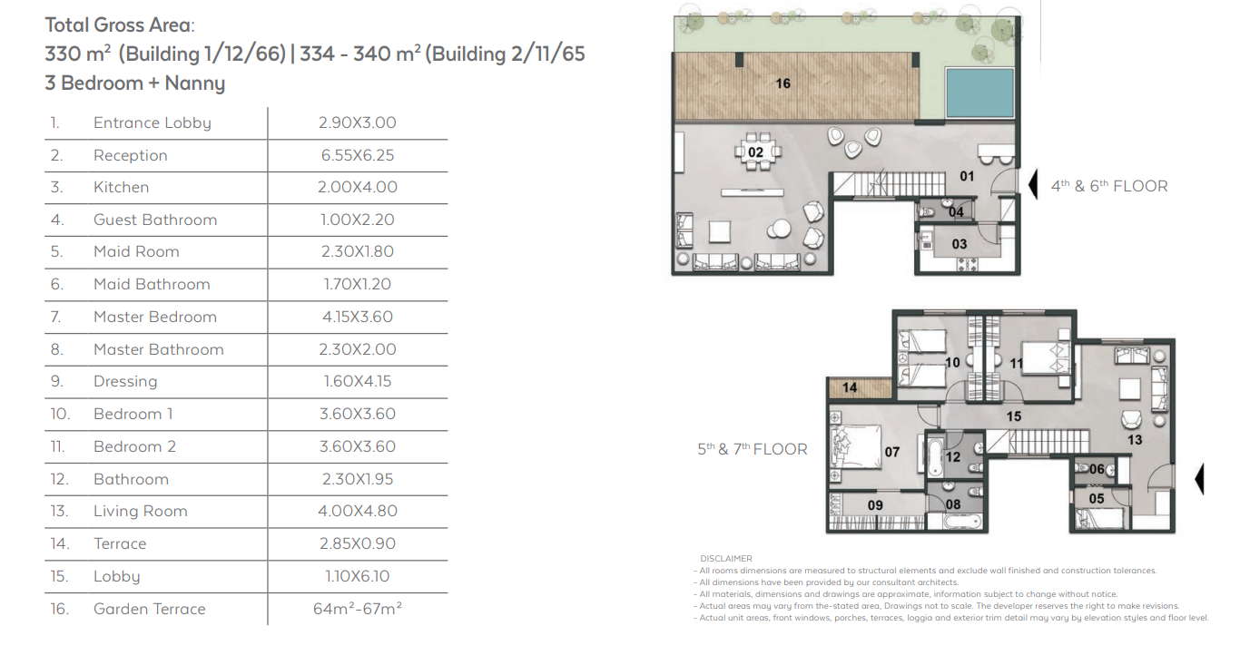 Floor plan for duplex at Vinci