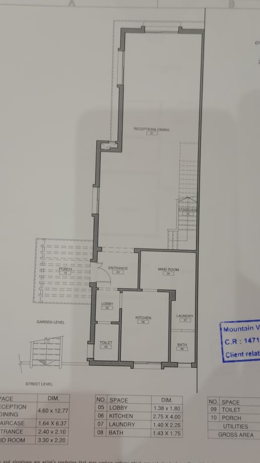 Floor plan for duplex at Mountain View Chillout Park
