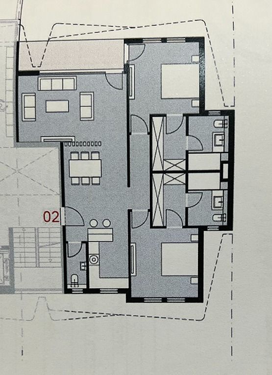 Floor plan for apartment at Badya