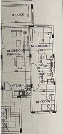 Floor plan for chalet at Hacienda West