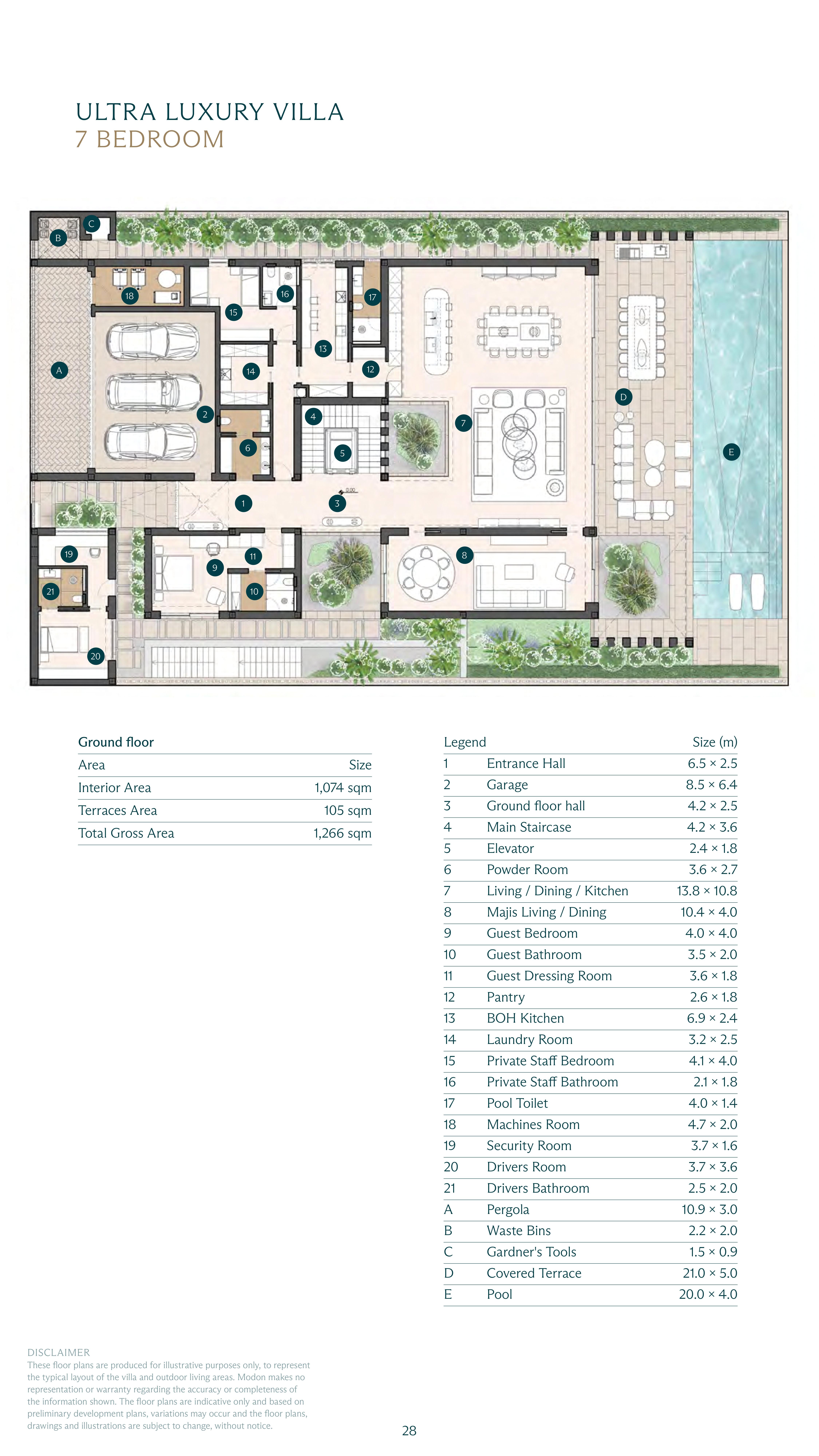 Floor plan for villa at Ras El Hekma Egypt